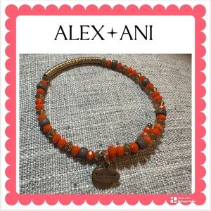 Alex and Ani Vibrant Orange Beaded Bracelet